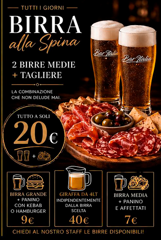 Birra alla Spina – 2 Birre Medie + Tagliere
